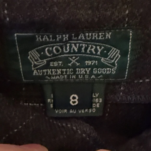 Ralph Lauren Country dark grey Skirt with fringe detail. Cowgirl chic - Picture 5 of 5